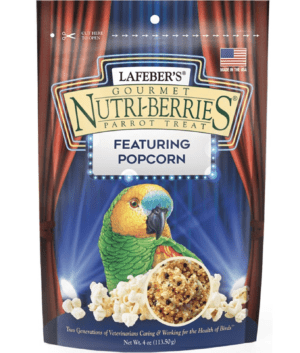 Laper's Parrot Popcorn Nutri-Berries Treats 4oz for parrots.